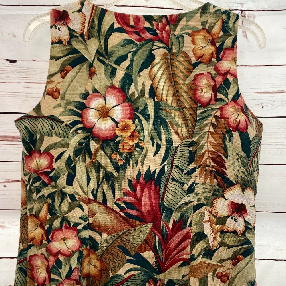 SOLD citi dress 2 piece Sleeveless Floral Capri Pant Set 100% Cotton NWOT - Picture 7 of 11